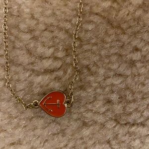 Orange anchor necklace